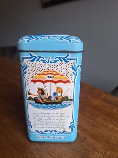 Vintage blauw blikje  Venz Vaassen - Afbeelding 5