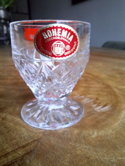 Vintage borrelglaasjes Bohemia Crystal - Afbeelding 2