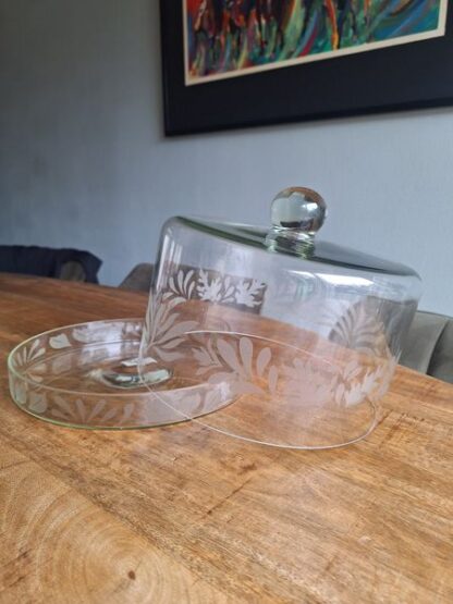 Vintage grote glazen taartstolp - Afbeelding 3